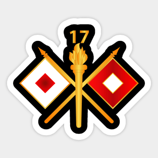 17th Signal Battalion w Unit Number - Branch wo Txt Sticker